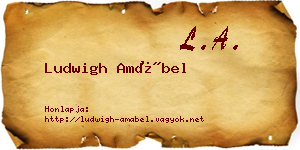 Ludwigh Amábel névjegykártya
